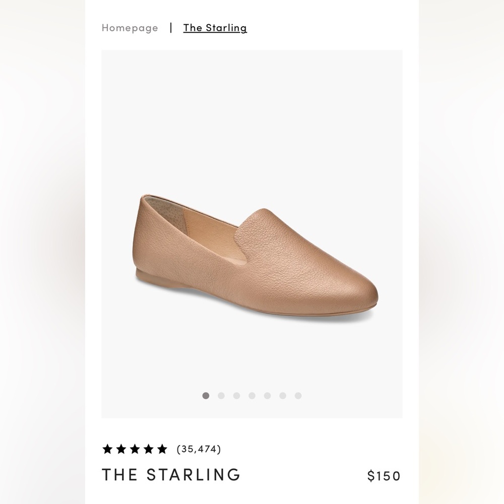 Size 7.5 Birdies Starling Taupe Leather